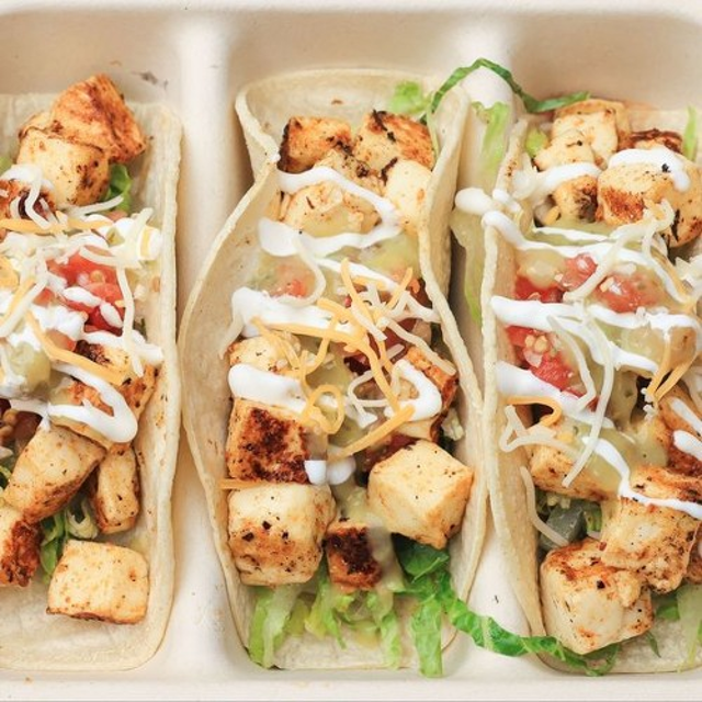 Queso Frito Taco Trio - Fried Cheese.