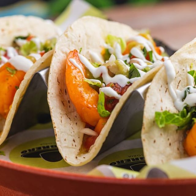 Shrimp A La Plancha Taco Trio.
