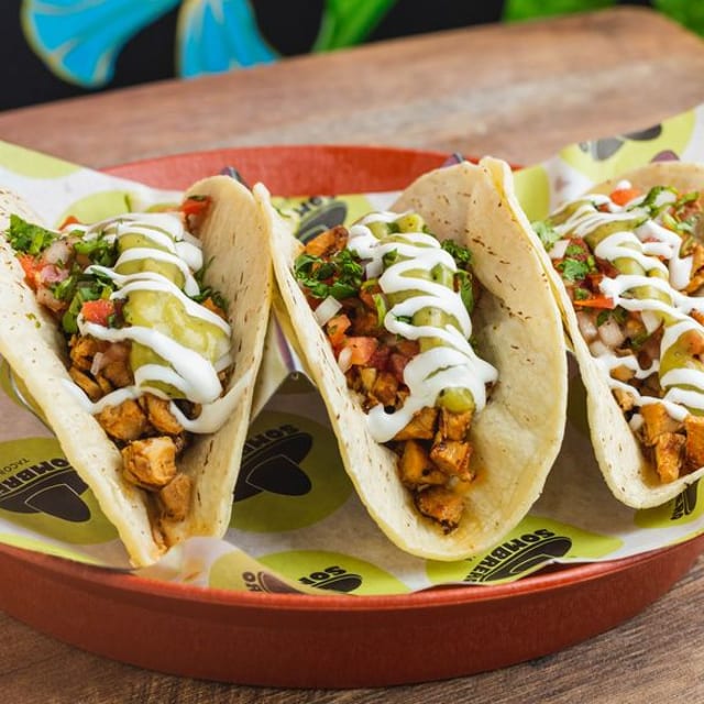 Sombrero Chicken Taco Trio.