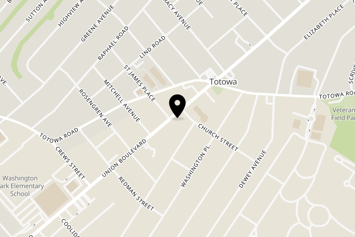 Map showing the location of The Sombrero Tacoria Totowa on 330 Union Boulevard in Totowa